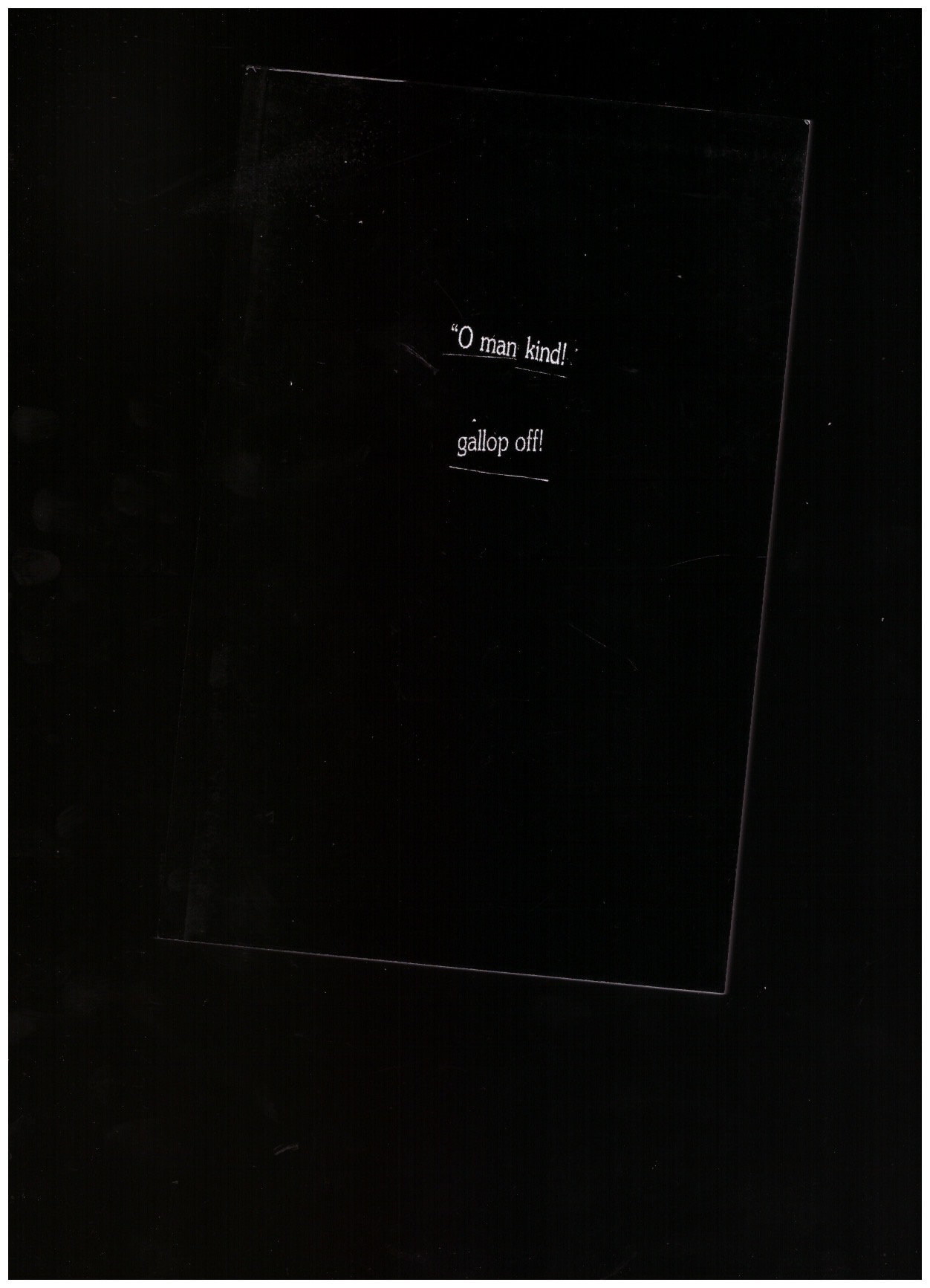 MORSHED, Ehsan (ed.) - Oh man kind! gallop off! #1